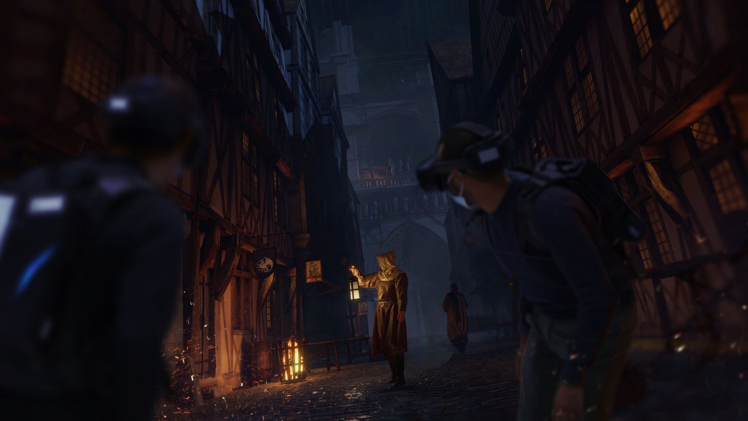 Notre-Dame reconstructed in virtual reality in medieval Paris.
